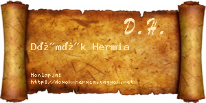 Dömök Hermia névjegykártya